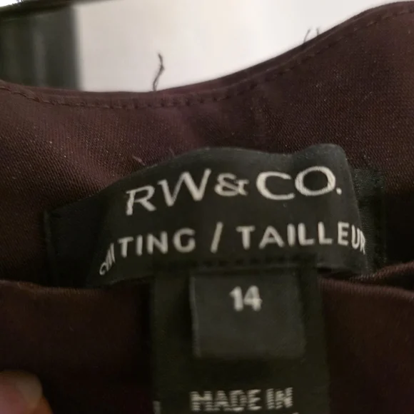 Elegant  Burgundy Dress Pants - Picture 2 of 3